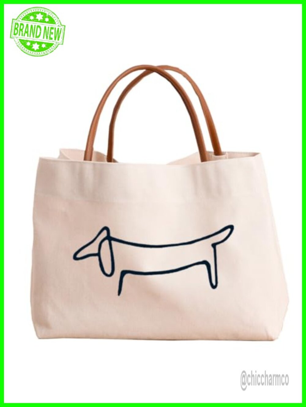 Dachshund Canvas Tote Bag Weiner Dog Lover Purse